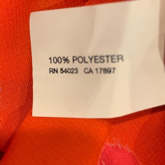 GAP Sheer heart pattern top in coral, white/pink - Picture 7 of 8